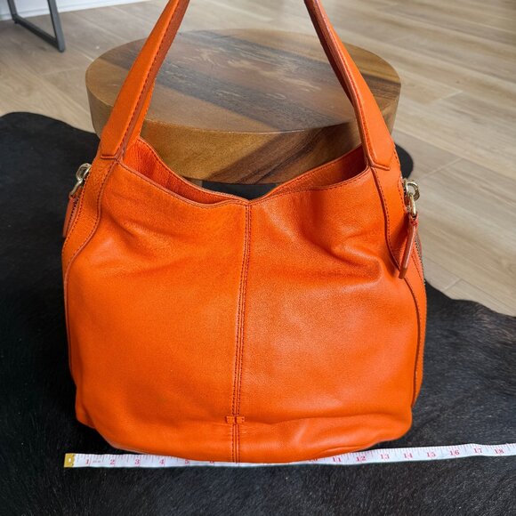 HARD TO FIND Givenchy Tinan Orange Leather Tote - Picture 9 of 11